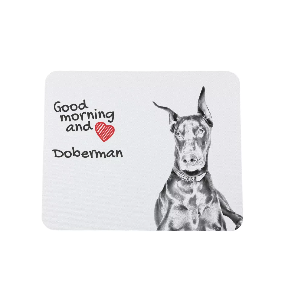 Dobermann, Doberman Pinscher, Dobie I - mouse pad with print, personalized dog-themed mouse pad, unique gadget for an office worker by Art-Dog brand