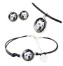 Dogo Argentino - a set of jewelry in a box, necklace, earrings, bracelet, products from the Art-Dog brand