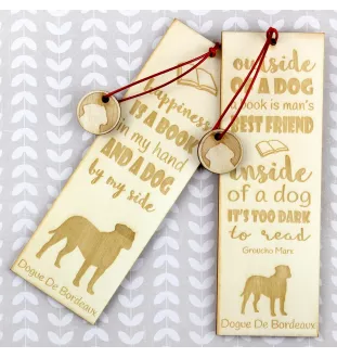 Dogue de Bordeaux - marque-page pour livre avec chien, marque-page personnalisé, accessoire canin pour les lecteurs de la marque Art-Dog