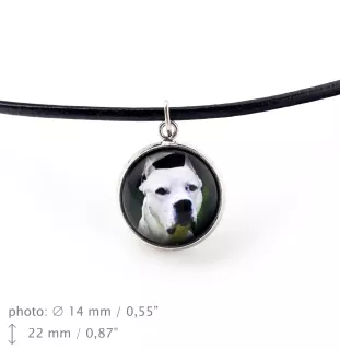 Argentinische Dogge, Dogo Argentino - Schmuckset in einer Schachtel, Halskette, Ohrringe, Armband, Produkte der Marke Art-Dog