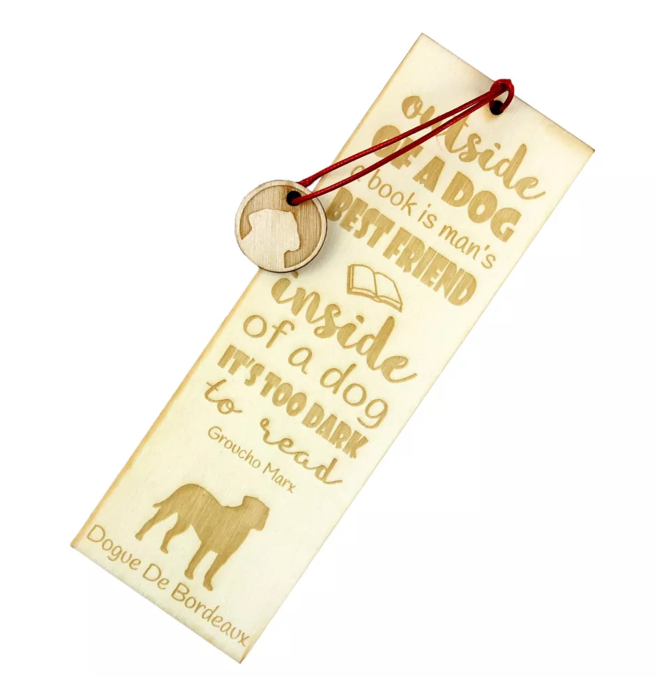 Dogue de Bordeaux, French Mastiff, Bordeauxdog - dog bookmark, personalized bookmark, gift for bookworm from Art-Dog brand