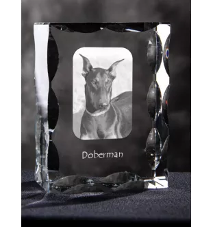 Doberman ramka kryształowa z psem Art-Dog