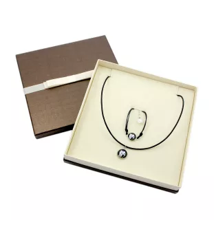 Dogo Argentino - a set of jewelry with your photo, handmade set, bracelet and necklace by Art.-Dog brand
