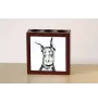 Dobermann I - Stifthalter mit Hund, Schreibtischorganizer mit Aufdruck, personalisierte Schreibtischdekoration der Marke Art-Dog