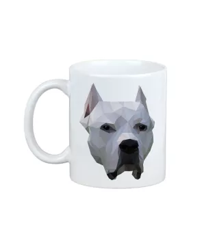 Dogo Argentino - cup with a geometric dog image and the inscription Art-Dog