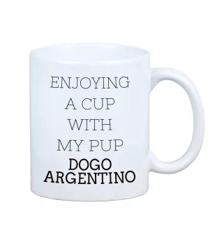 Argentinische Dogge, Dogo Argentino - Becher mit einem Bild und dem Schriftzug geometrischer Hund Art-Dog