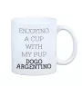 Dogue argentin, Dogo argentino - tasse avec une photo et un motif de chien géométrique Art-Dog