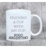 Dogo Argentino - cup with a geometric dog image and the inscription Art-Dog