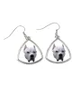 Dogo Argentino - earrings with a picture and the inscription geometric dog Art-Dog