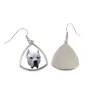 Dogo Argentino - earrings with a picture and the inscription geometric dog Art-Dog