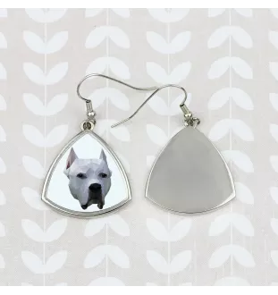 Dog argentyński kolczyk geometryczny Art-Dog