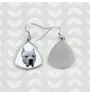 Argentinische Dogge, Dogo Argentino - Ohrringe mit einem Bild und dem Schriftzug "Geometrischer Hund" von Art-Dog