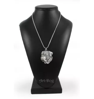 Dogue de Bordeaux, French Mastiff, Bordeauxdog II - necklace with a dog, dog pendant on a silver chain, unique jewelry from the Art-Dog brand