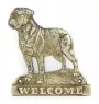 Dogue de Bordeaux - une plaque de porte avec un chien, une plaque de bienvenue en laiton, une enseigne exceptionnelle avec l'inscription Welcome de la marque Art-Dog