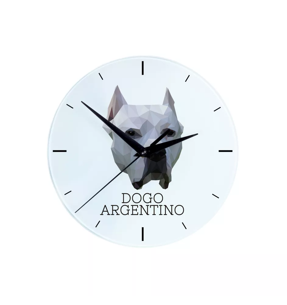 Dog argentyński zegar geometryczny Art-Dog