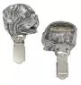 Dogue de Bordeaux - broche avec pince, support pour numéro de départ, épingle argentée pour exposition de chiens de la marque Art-Dog