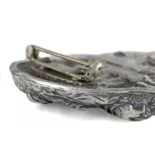 Dogue de Bordeaux - broche avec pince, support pour numéro de départ, épingle argentée pour exposition de chiens de la marque Art-Dog