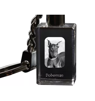 Doberman brelok kryształowy z psem Art-Dog