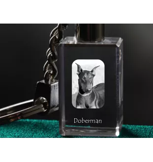 Doberman brelok kryształowy z psem Art-Dog
