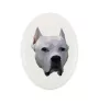 Dogue argentin, Dogo argentino - une plaque avec une photo et un motif géométrique de la marque Art-Dog