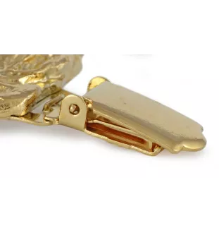 Bordeauxdogge, Dogue de Bordeaux - Brosche mit Clip, vergoldeter Startnummernhalter, Geschenk für Hundeausstellung der Marke Art-Dog