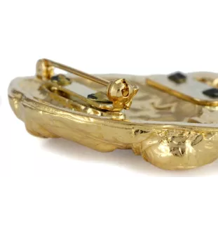 Dog z Bordeaux clipring pozłacany w pudełku Art-Dog