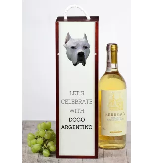 Dog argentyński pudełko na wino geometryczne Art-Dog