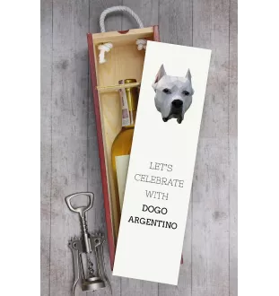 Dog argentyński pudełko na wino geometryczne Art-Dog