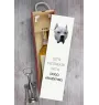 Dogue argentin, Dogo argentino - une boîte géométrique avec une photo et un texte pour le vin de la marque Art-Dog