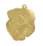 Dogue de Bordeaux, French Mastiff, Bordeauxdog II - keychain and necklace with a dog in a box, high-quality gold-plated product, Art-Dog brand