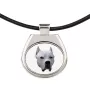 Dogue argentin, Dogo argentino - collier avec une photo et un motif géométrique de la marque Art-Dog