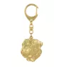 Dogue de Bordeaux II - porte-clés et collier avec chien dans une boîte, produit plaqué or de haute qualité, marque Art-Dog