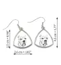 Dogue argentin, Dogo argentino - boucles d'oreilles avec chien, boucles d'oreilles pendantes avec photo, bijoux personnalisés avec impression de la marque Art-Dog