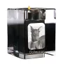 Dobermann, Dobermann Pinscher - Bougeoir avec photo de chien, porte bougie en cristal, cadeau personnalisé par la marque Art-Dog