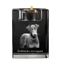 Dobermann, Doberman Pinscher, Dobie I - Candle holder with dog photo, crystal tealight holder, personalised gift by Art-Dog brand