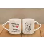 Dogue argentin, Dogo argentino - tasse avec chien, une tasse adorable avec une anse en forme de cœur, un cadeau universel de la marque Art-Dog