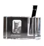 Dobermann, Doberman Pinscher, Dobie - Pen stand, crystal organiser with dog photo, unique desk decoration by Art-Dog brand