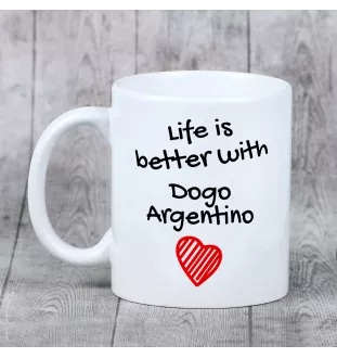 Dogo Argentino - cup with a dog, cup with a photo, personalized gift from the Art-Dog brand