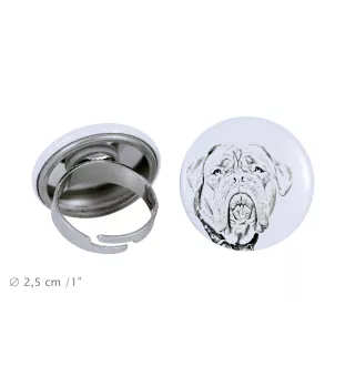 Bordeauxdogge, Dogue de Bordeaux - Damen Schmuck mit dem Bild eines Hundes, handgefertigtes Produkt, Möglichkeit, Ihr eigenes Foto hinzuzufügen, Marke Art-Dog