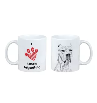 Argentinische Dogge, Dogo Argentino - Tasse mit Hund, entzückende Tasse mit Grafik, Geschenk mit Ihrem Foto von der Marke Art-Dog
