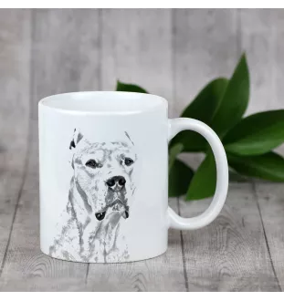 Dogo Argentino - cup with a dog, cute cup with graphics, a gift with your photo from the Art-Dog brand