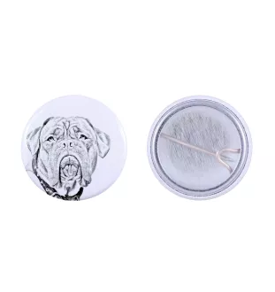 Dogue de Bordeaux - badge avec votre chien, ajoutez votre propre photo, marque Art-Dog