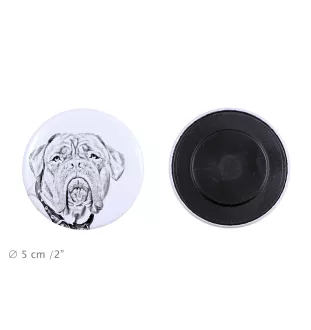 Dogue de Bordeaux - aimant avec un œil de chien, exceptionnellement léger, aimant puissant, produit fabriqué à la main par la marque Art-Dog