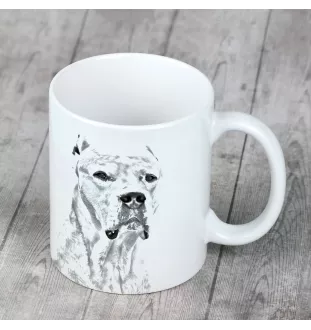 Dogo Argentino - cup with a dog, cheerful cup for a dog lover, personalized gift from the Art-Dog brand