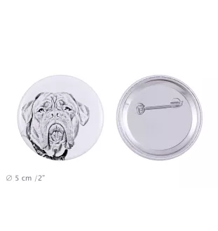 Dog z Bordeaux przypinka z psem duża Art-Dog