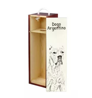Dog argentyński pudełko na wino z psem Art-Dog