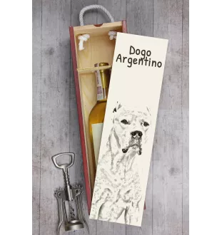 Dog argentyński pudełko na wino z psem Art-Dog