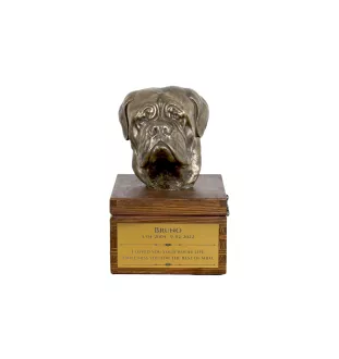 Dog z Bordeaux urna na skrzynce brązowa Art-Dog