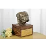 Dogue de Bordeaux - urne pour les cendres du chien avec une statuette, petite urne pour chien, urne personnalisée avec le buste du chien de la marque Art-Dog