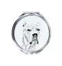 Dogue argentin, Dogo argentino - miroir de poche avec chien, miroir personnalisé pour sac à main, miroir compact avec impression de la marque Art-Dog